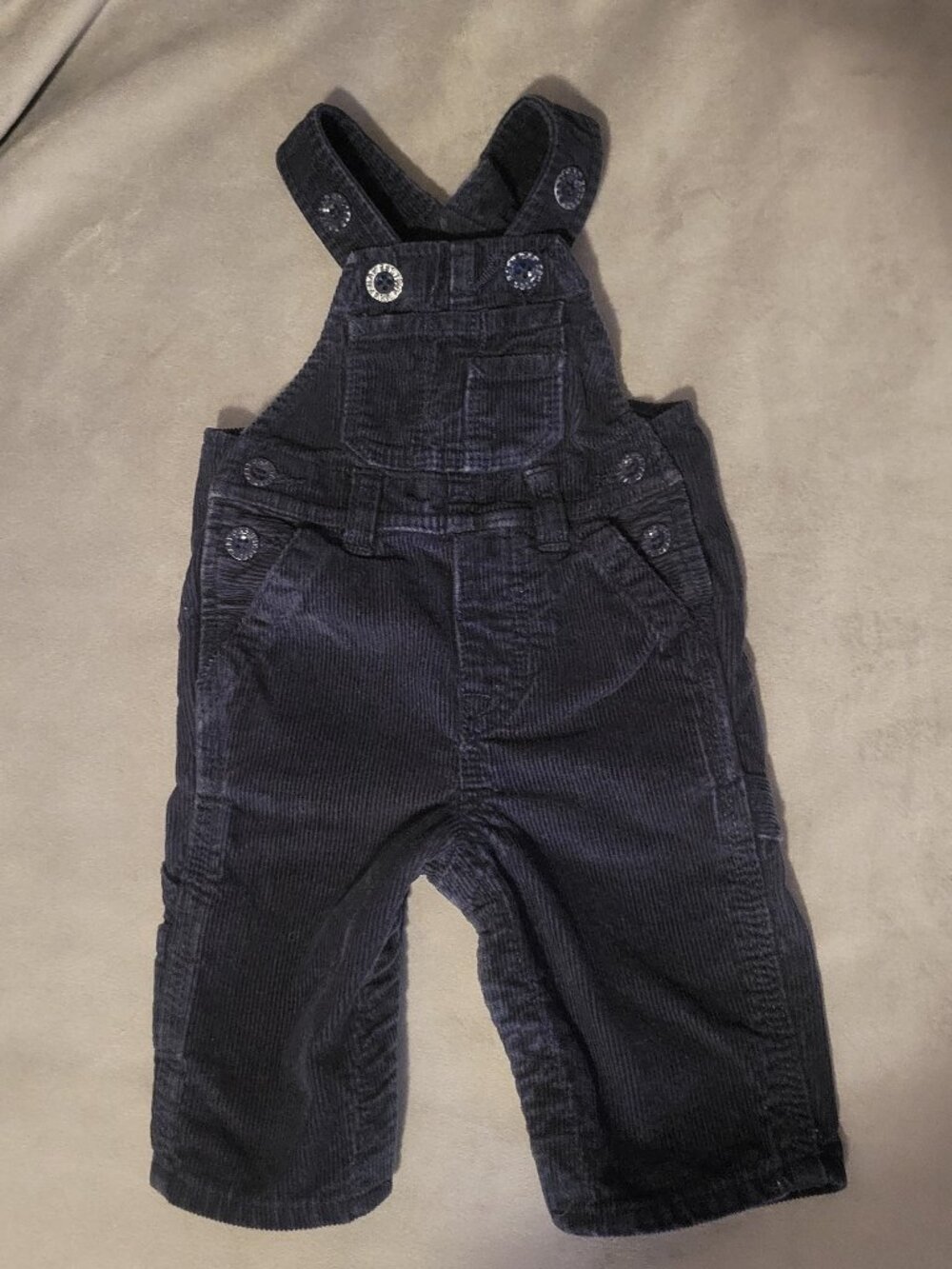 NAVY BLUE BABY GAP CORDUROY OVERALLS SIZE 0-3 Months Classic